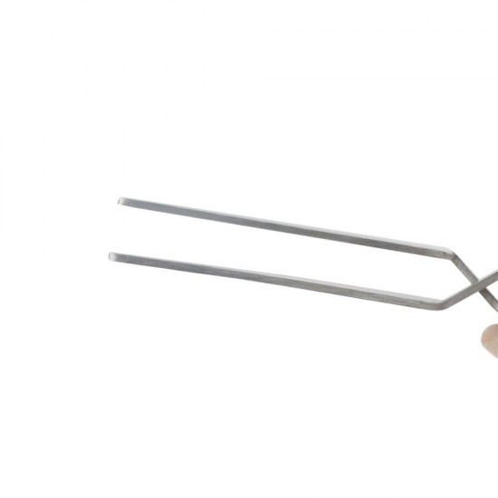 162mm Cross Lock Reverse Tweezers With Straight Tips Fiber Wooden Grip for Craft Hobby Jewelry Model Making Soldering Tool 162mm Cross Lock Reverse Tweezers With Straight Tips Fiber Wooden Grip for Craft Hobby Jewelry Model Making Soldering Tool