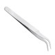 2pcs Mini Stainless Steel Tweezer Straight and Elbow Head Tweezer