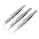 3pcs New Non Conductive Ceramic Tweezers IC SMD SMT Reverse Tweezers Heat Resistant 1000 Degree Hand Tools 3pcs New Non Conductive Ceramic Tweezers IC SMD SMT Reverse Tweezers Heat Resistant 1000 Degree Hand Tools