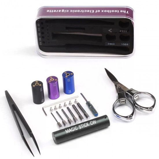 6 in 1 Electronic Atomizer Coil Jig Winder Scissors Screwdriver Tweezers DIY Tools For RDA RBA