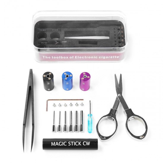 6 in 1 Electronic Atomizer Coil Jig Winder Scissors Screwdriver Tweezers DIY Tools For RDA RBA 6 in 1 Electronic Atomizer Coil Jig Winder Scissors Screwdriver Tweezers DIY Tools For RDA RBA