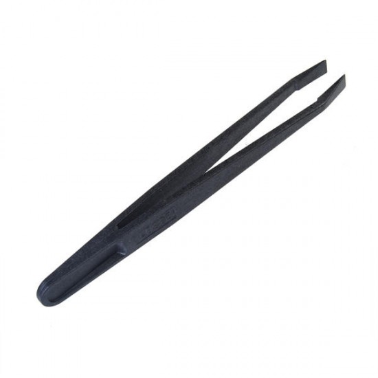 6pcs Black Anti-static Plastic Tweezers Heat Resistant Repair Tool