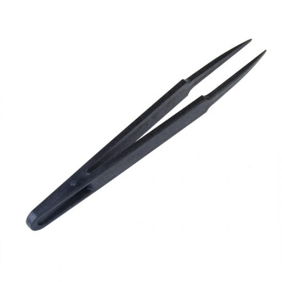 6pcs Black Anti-static Plastic Tweezers Heat Resistant Repair Tool 6pcs Black Anti-static Plastic Tweezers Heat Resistant Repair Tool