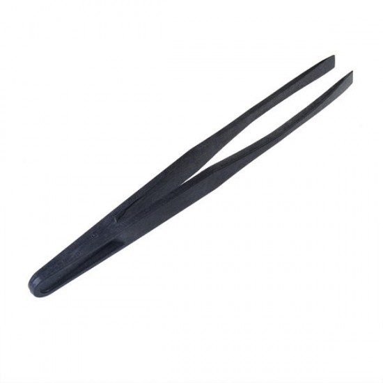 6pcs Black Anti-static Plastic Tweezers Heat Resistant Repair Tool