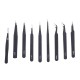 9 Pcs ESD Tweezer Anti-static Stainless Steel Precisiion Tweezers for Electronics Nail Beauty 9 Pcs ESD Tweezer Anti-static Stainless Steel Precisiion Tweezers for Electronics Nail Beauty