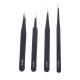 9 Pcs ESD Tweezer Anti-static Stainless Steel Precisiion Tweezers for Electronics Nail Beauty