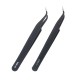 9 Pcs ESD Tweezer Anti-static Stainless Steel Precisiion Tweezers for Electronics Nail Beauty