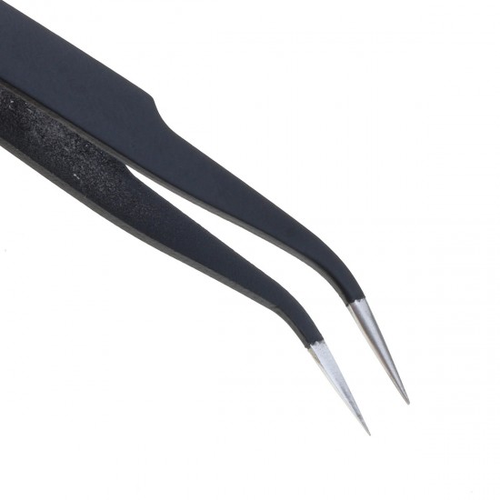 9 Pcs ESD Tweezer Anti-static Stainless Steel Precisiion Tweezers for Electronics Nail Beauty