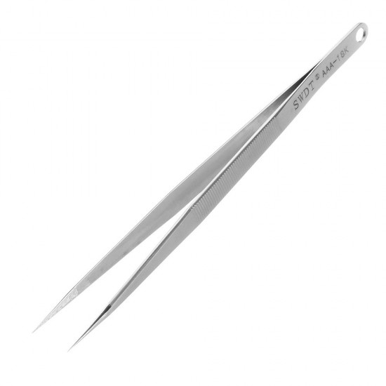 AAA-18K Precision Tweezer Straight Tip Tweezer Electronic Maintenance Tools Stainless Steel