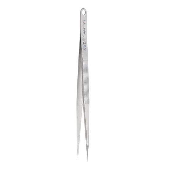 AAA-18K Precision Tweezer Straight Tip Tweezer Electronic Maintenance Tools Stainless Steel