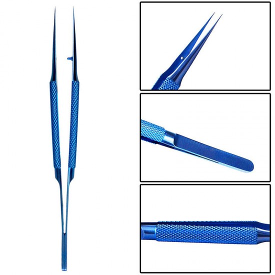 Anti-magnetic Titanium Microsurgical Straight Curved Tweezer Anti-corrosion With 0.15mm Anti-magnetic Titanium Microsurgical Straight Curved Tweezer Anti-corrosion With 0.15mm