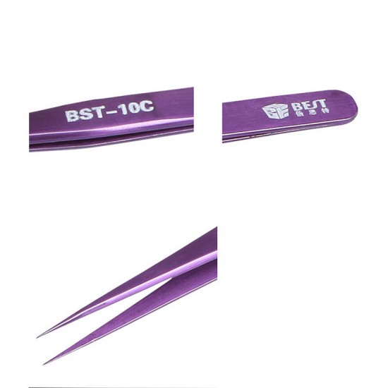 BST-10C Multifuntion Anti-Static Pointed Tweezer For Mobile Phone Repair Hand Tool