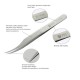 BST-151SA/152SA/153SA Stainless Steel Curved Tweezer Microelectronics Product Repair Hand Tool