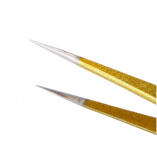 BST-168H High Quality 202 Gold-plated Stainless Steel Eyelash Extension Pointed Tweezer BST-168H High Quality 202 Gold-plated Stainless Steel Eyelash Extension Pointed Tweezer