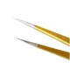 BST-168H High Quality 202 Gold-plated Stainless Steel Eyelash Extension Pointed Tweezer