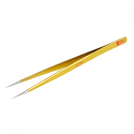 BST-168H High Quality 202 Gold-plated Stainless Steel Eyelash Extension Pointed Tweezer BST-168H High Quality 202 Gold-plated Stainless Steel Eyelash Extension Pointed Tweezer