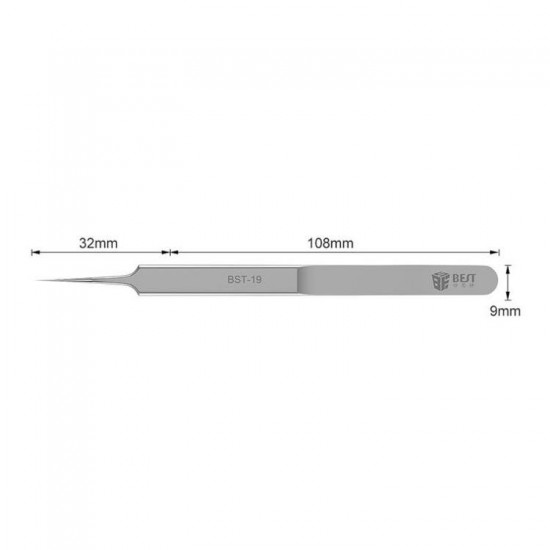 BST-19 Fine Floating-wire Tweezers Ultra-sharp Elongated Mobile Phone Fingerprint Maintenance Fixture Precision Elbow Plus Hard Tweezers