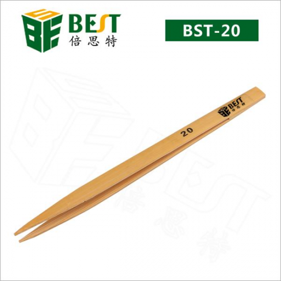 BST-20 Industrial Non-tooth Bamboo Tweezers Anti-loss Tweezer Anti-static