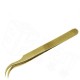 BST-7SA Gold-plated Non-embroidered Steel Tweezers Gold Steel Ultra-sharp Tweezers Wear-resistant Tweezers Clamp
