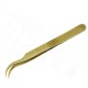 BST-7SA Gold-plated Non-embroidered Steel Tweezers Gold Steel Ultra-sharp Tweezers Wear-resistant Tweezers Clamp