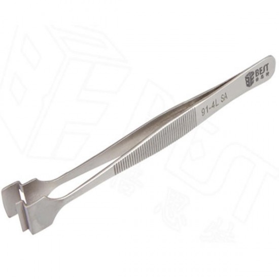 BST-91-4L SA High Qualtiy Stainless Steel Crystal Wafer Tweezer For Mobile Repair Tools
