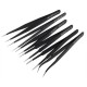6Pcs Anti-Static Different Size ESD Tweezers ESD10 to ESD15