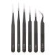 6Pcs Safe Anti-static Tweezers Maintenance Repair Nippers Forceps Tools Kit ESD10-15 6Pcs Safe Anti-static Tweezers Maintenance Repair Nippers Forceps Tools Kit ESD10-15