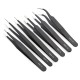 6Pcs Safe Anti-static Tweezers Maintenance Repair Nippers Forceps Tools Kit ESD10-15 6Pcs Safe Anti-static Tweezers Maintenance Repair Nippers Forceps Tools Kit ESD10-15