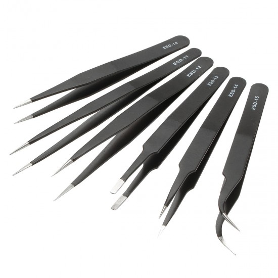 ESD 10-15 Safe Anti-static Tweezer Maintenance Repair Nippers Forceps