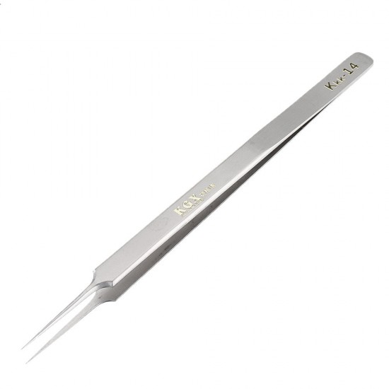 Electronics Industrial Tweezer Anti-static Curved Straight Tip Precision Stainless Steel Forceps Phone Repair Hand Tool