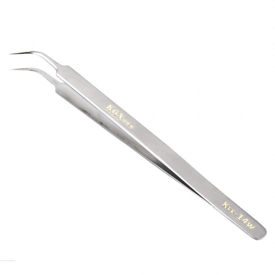 Electronics Industrial Tweezer Anti-static Curved Straight Tip Precision Stainless Steel Forceps Phone Repair Hand Tool