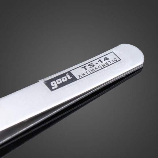 TS - 14 1mm Superfine Straight Tweezers Non-corrosive Stainless Steel Tweezers