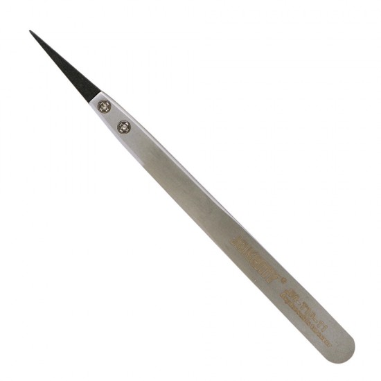 JM-T10-11 Stainless Steel Electronic Anti-static Tweezers Pointed and Curved Replaceable Tweezer Kit