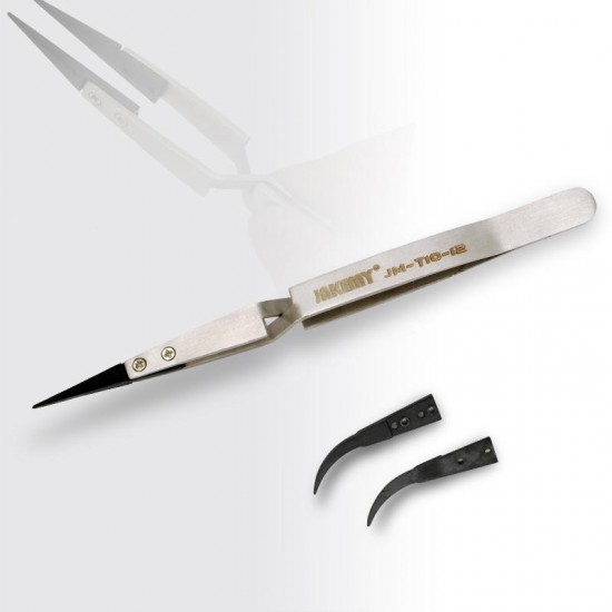 JM-T10-12 Adjustable Pointed Head Anti-static Stainless Steel Tweezer