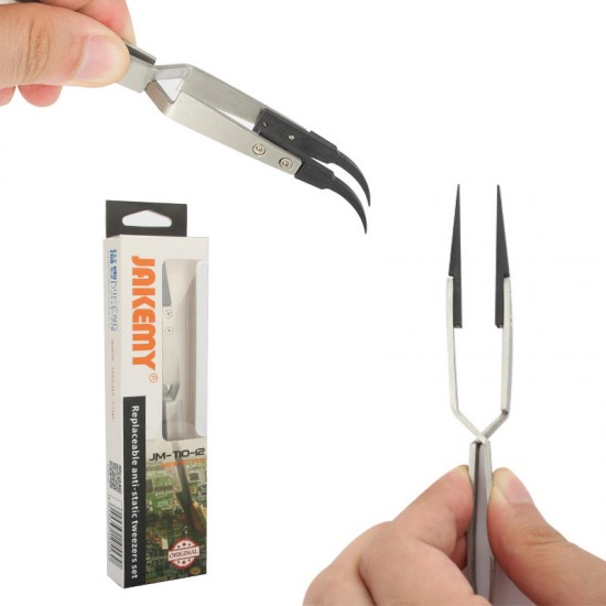 JM-T10-12 Adjustable Pointed Head Anti-static Stainless Steel Tweezer JM-T10-12 Adjustable Pointed Head Anti-static Stainless Steel Tweezer
