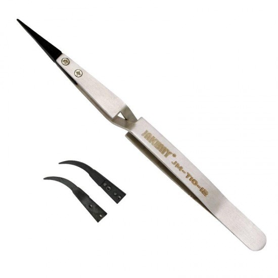 JM-T10-12 Adjustable Pointed Head Anti-static Stainless Steel Tweezer JM-T10-12 Adjustable Pointed Head Anti-static Stainless Steel Tweezer