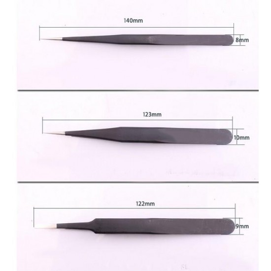 JM-T7-14 Stainless Steel DIY Electronic Pointed End Tweezer Forceps Maintenance Tools JM-T7-14 Stainless Steel DIY Electronic Pointed End Tweezer Forceps Maintenance Tools