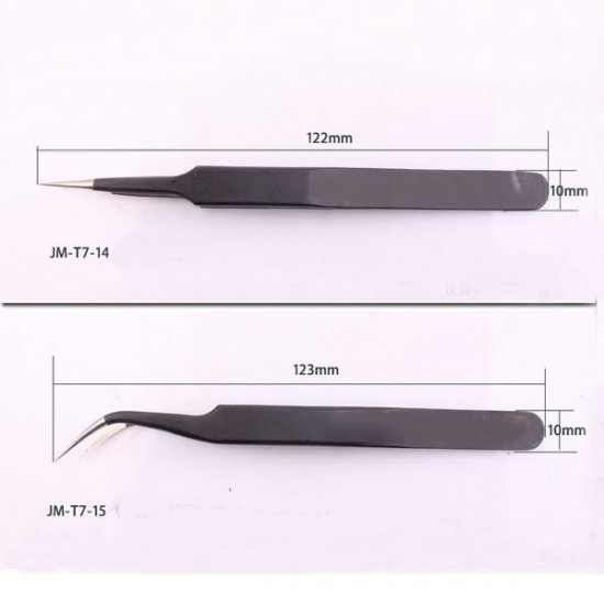 JM-T7-14 Stainless Steel DIY Electronic Pointed End Tweezer Forceps Maintenance Tools JM-T7-14 Stainless Steel DIY Electronic Pointed End Tweezer Forceps Maintenance Tools