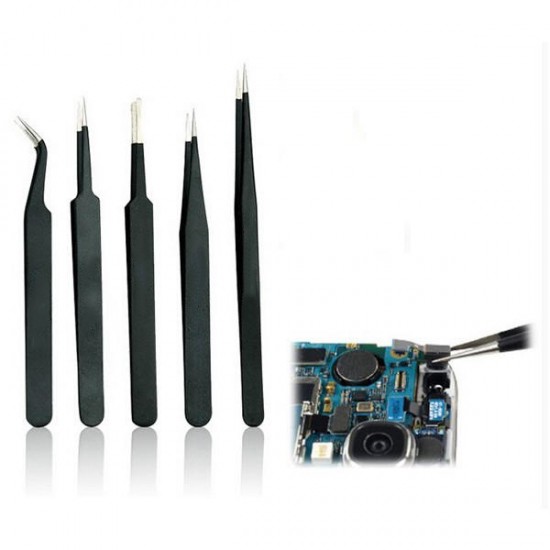 JM-T7-14 Stainless Steel DIY Electronic Pointed End Tweezer Forceps Maintenance Tools JM-T7-14 Stainless Steel DIY Electronic Pointed End Tweezer Forceps Maintenance Tools