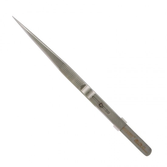 JM-T9-11 165mm Adjustable Tweezers Anti-static Stainless Steel Tweezers Straight Pointed Tip