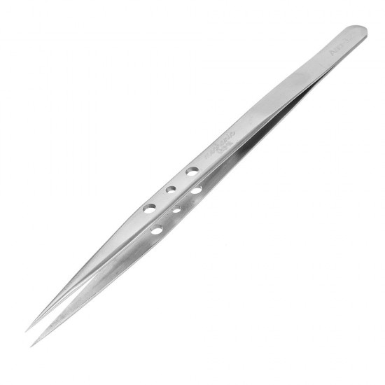 Aaa-12 Precision Pointed Tweezer Stainless Steel Lengthened Thickening Medical Anti-Static Tweezer