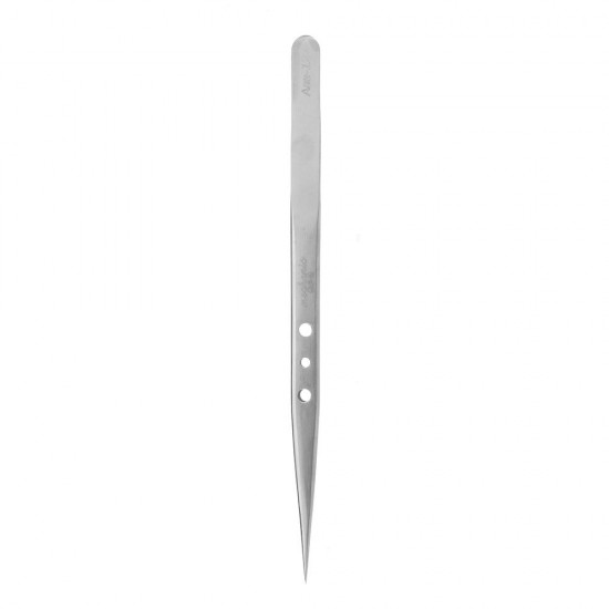 Aaa-12 Precision Pointed Tweezer Stainless Steel Lengthened Thickening Medical Anti-Static Tweezer