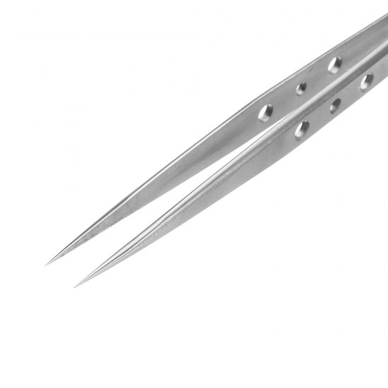 Aaa-12 Precision Pointed Tweezer Stainless Steel Lengthened Thickening Medical Anti-Static Tweezer