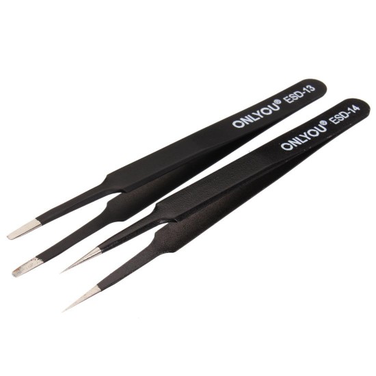 ESD 7pcs BGA Precision Tweezer Set Anti Static Tweezers Stainless Tweezers ESD 7pcs BGA Precision Tweezer Set Anti Static Tweezers Stainless Tweezers