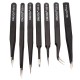 ESD 7pcs BGA Precision Tweezer Set Anti Static Tweezers Stainless Tweezers