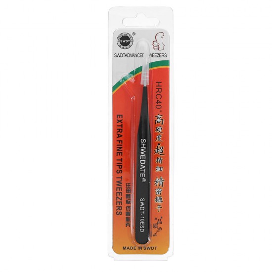 SWDT-10ESD Precision Anti-Static Tweezer PC Phone Maintenance Tools Straight Tip Head Stainless Steel SWDT-10ESD Precision Anti-Static Tweezer PC Phone Maintenance Tools Straight Tip Head Stainless Steel