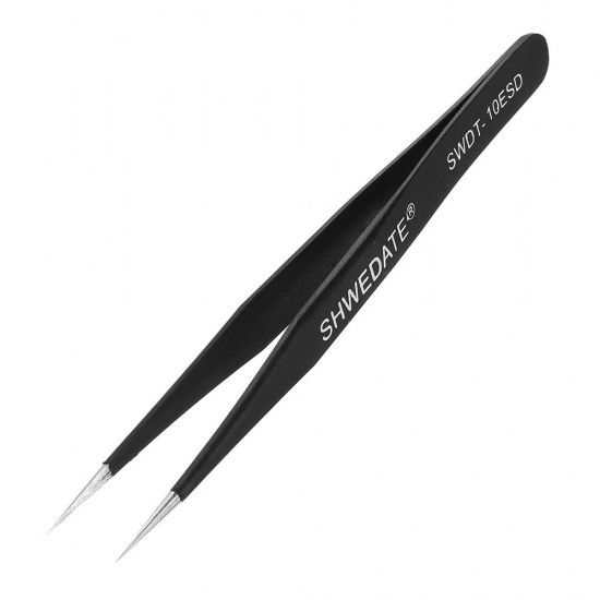 SWDT-10ESD Precision Anti-Static Tweezer PC Phone Maintenance Tools Straight Tip Head Stainless Steel SWDT-10ESD Precision Anti-Static Tweezer PC Phone Maintenance Tools Straight Tip Head Stainless Steel