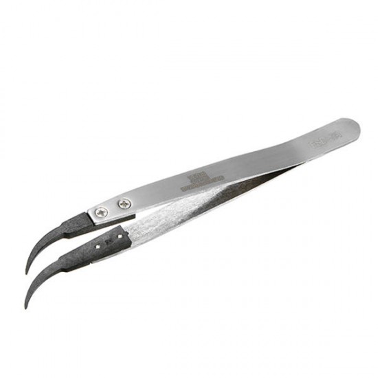 Stainless Steel Anti-Static Tweezers Non Conductive Pointed Tweezer