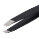 Stainless Steel Black Slanted Tip Tweezer Clip Tools