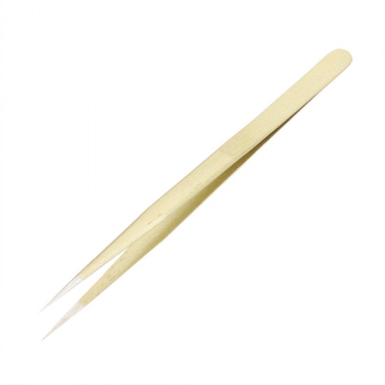 TU-11BB 5.5inch ESD Anti-static Golden Extra Long Straight Tweezers Nipper Clip Hand Tool Stainless Steel TU-11BB 5.5inch ESD Anti-static Golden Extra Long Straight Tweezers Nipper Clip Hand Tool Stainless Steel
